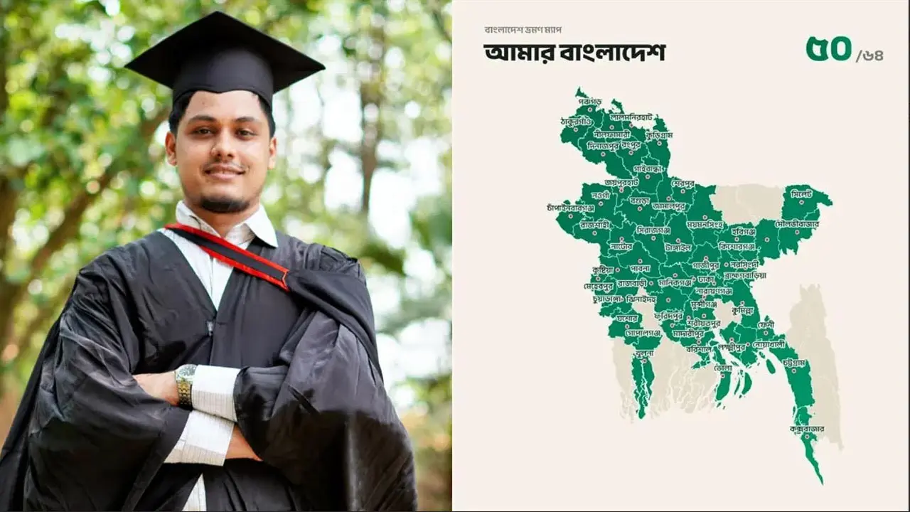ফেসবুকে ভাইরাল ৬৪ জেলার ভ্রমণ-ম্যাপ, ‘আনসিন বাংলাদেশ’ তৈরির গল্প জানালেন সাব্বির